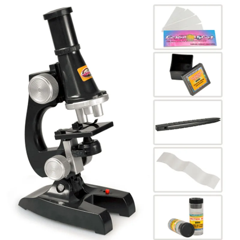 

Kids Sci-Fi Microscope Kit Science Lab Educational Toy Home School Interest Cultivation Kids Birthday Gift Present