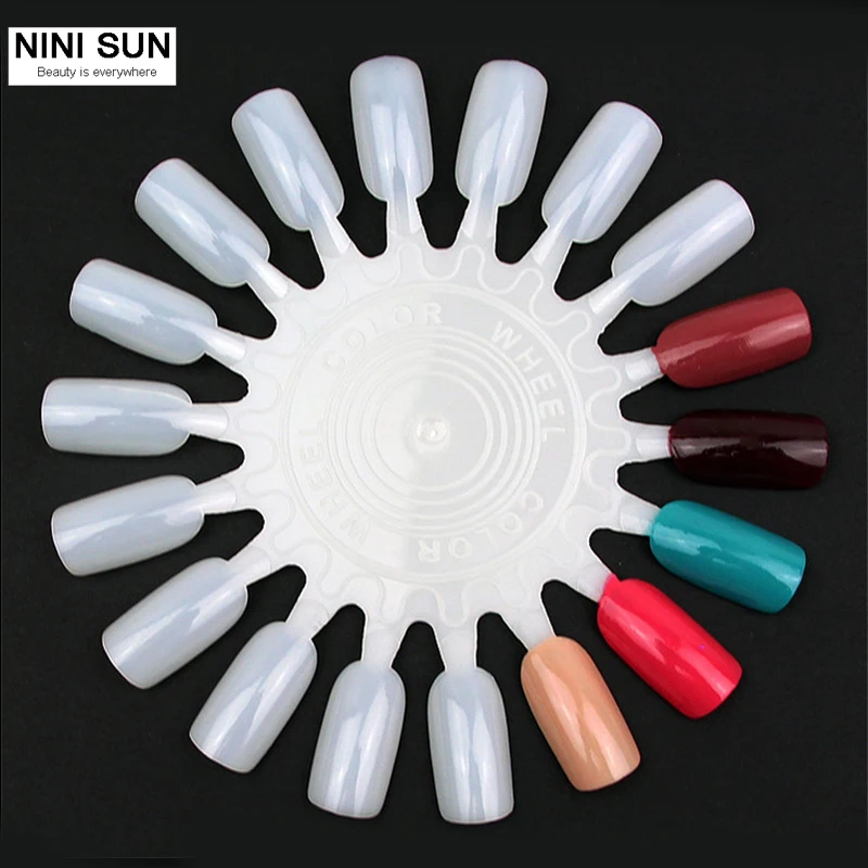 

10pcs/sets Nails Display A Stylish New DIY Portable Polish Nail Art Design Nail Practice Tips Display Palette Tool Flower Shape