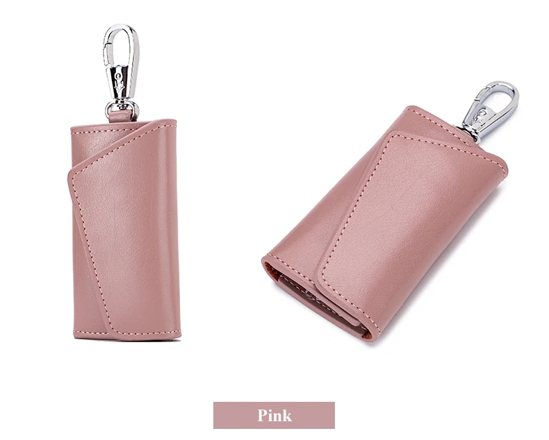 Lomelobo Unisex Split Leather Key Wallet Men Multi-Function Coin Purse Organizer Key Case Women Credit ID Card Holder portomonee HCL978 Details (16)