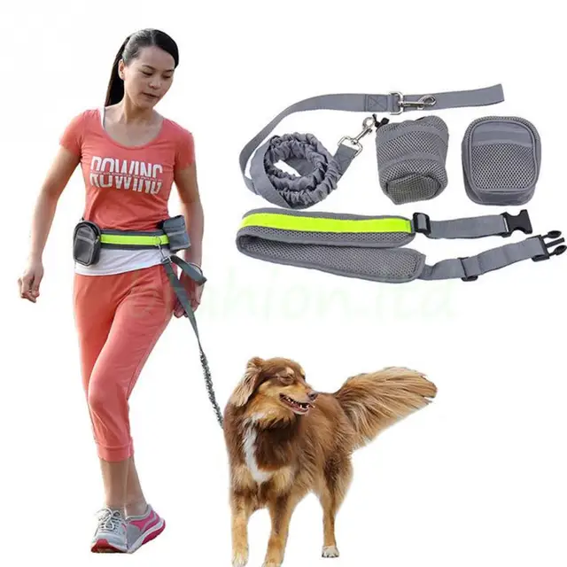 2016 New Hands Free Dog Leash Leads Harness Collar Traction Kit Leads