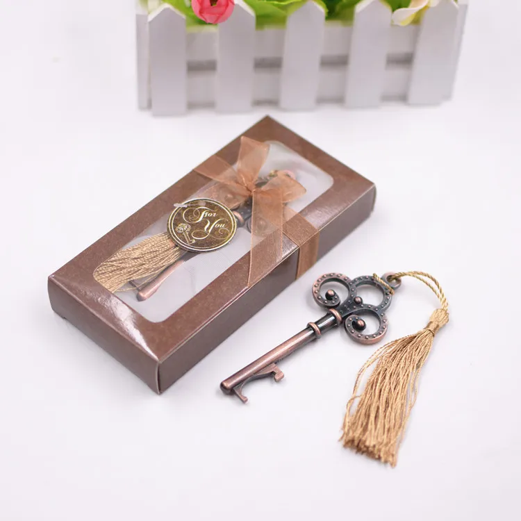 

Antique Victorian key Bottle Opener wedding decorations favors gifts box/ Party Supplies favours souvenirs for guest lin2322