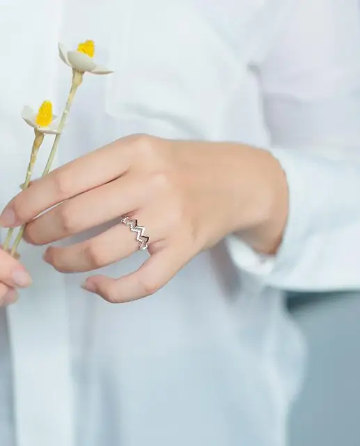 Simple Double Layer Wave Design Rings For Women Bijoux Fashion Open Jewelry Accessories