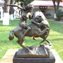 Медная скульптура медведь Арес художественная Мода Классическое украшение дома подарки свадебные часы старый ручной работы медный статуя