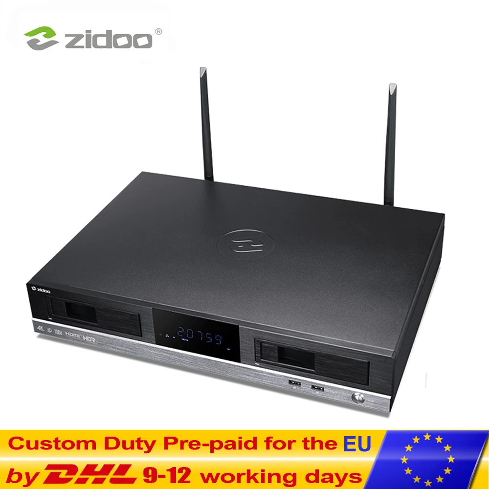 Приставка ZIDOO X20PRO для Smart TV Android UHD 4K HDR четырехъядерный процессор 4G DDR4 32G eMMC двойной