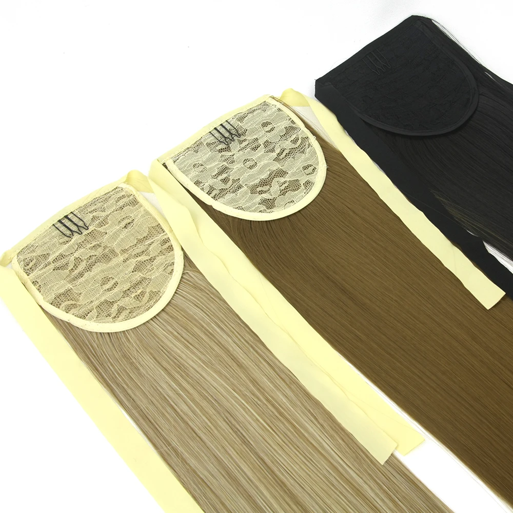Soowee синтетические высокотемпературные волокна Феи хвост длинные прямые волосы шнурок конский хвост наращивание волос для женщин