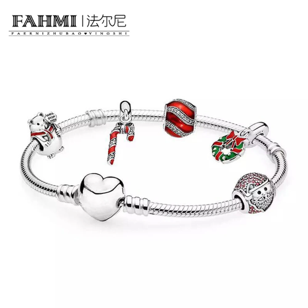 

FAHMI The 2017 BLACK FRIDAY DEALS 925 Sterling Silver Sparkling Strand Bracelet Women Link Tennis Bracelet Silver Jewelry