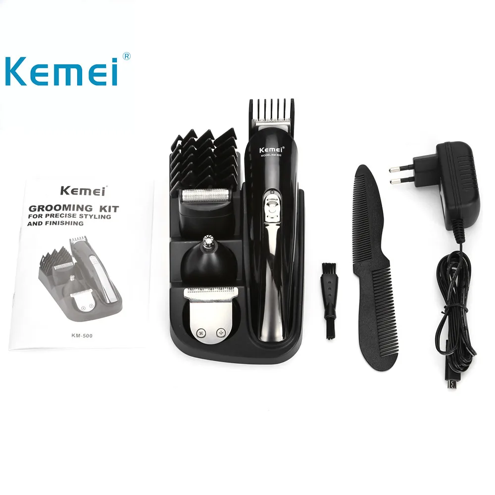 Kemei 8 in 1 Hair Trimmer Rechargeable Hair Clipper Electric Shaver Beard Trimmer men styling tools shaving machine cutting