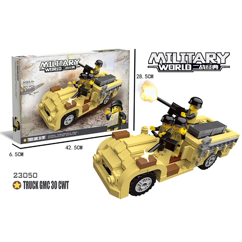 

ww2 military Britain LRDG Long Range Assault Vehicle minifigs building block world war army figures batisbricks bricks toys