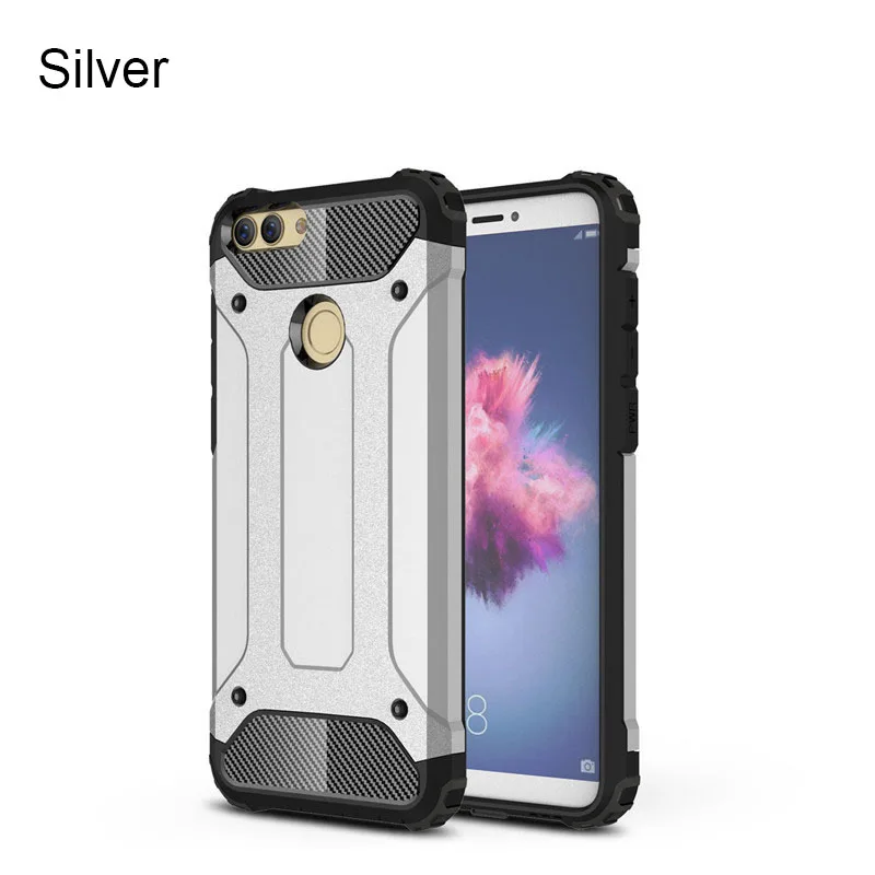 YIESOM For Huawei P Smart Case Heavy Duty Dual Layer Armor Cases For Huawei P Smart Case For Huawei Enjoy 7S Cover Coque Capa (17)