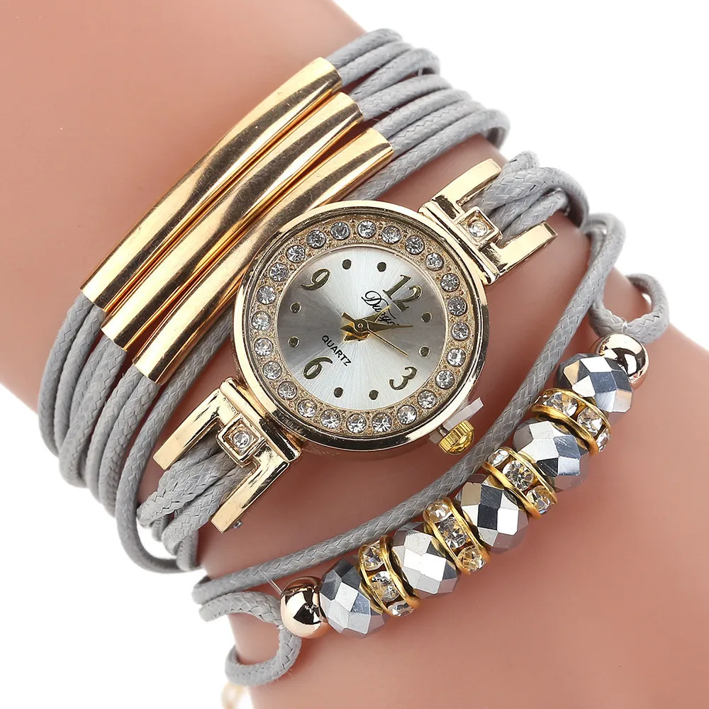 

New Fashion Watches Women Flower Popular Quartz Watch Luxury Bracelet Women Dress Lady Gemstone Wristwatch Reloj Mujer horloge