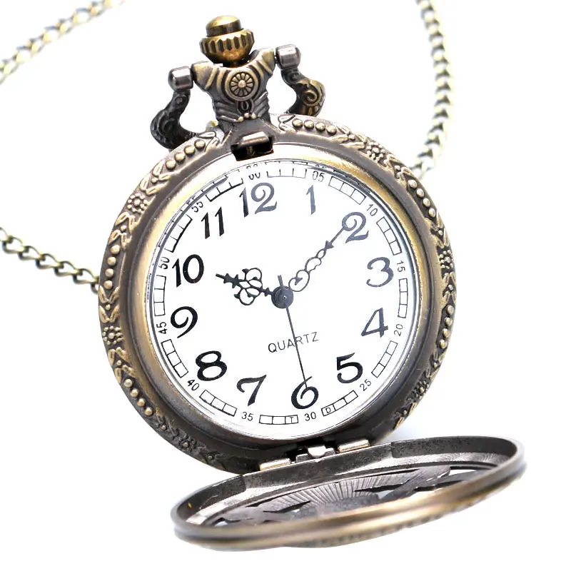 Одна деталь тема череп шаблон карманные часы кварцевые часы для мужчин и женщин подарок P321
