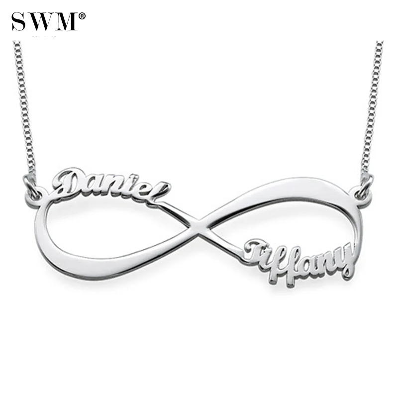 

Collier Femme Jewelry Custom Name Necklace Best Friend Necklaces Sterling Silver 925 Chain Infinity Pendants Sieraden Trinket