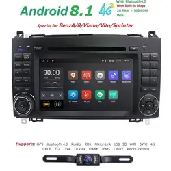 2 DIN Авторадио gps Android 8,1 автомобиль DVD мультимедиа проигрыватель для Mercedes-Benz C Classs CLC W 203 209 2004-2009 CLK C180 C200 C220