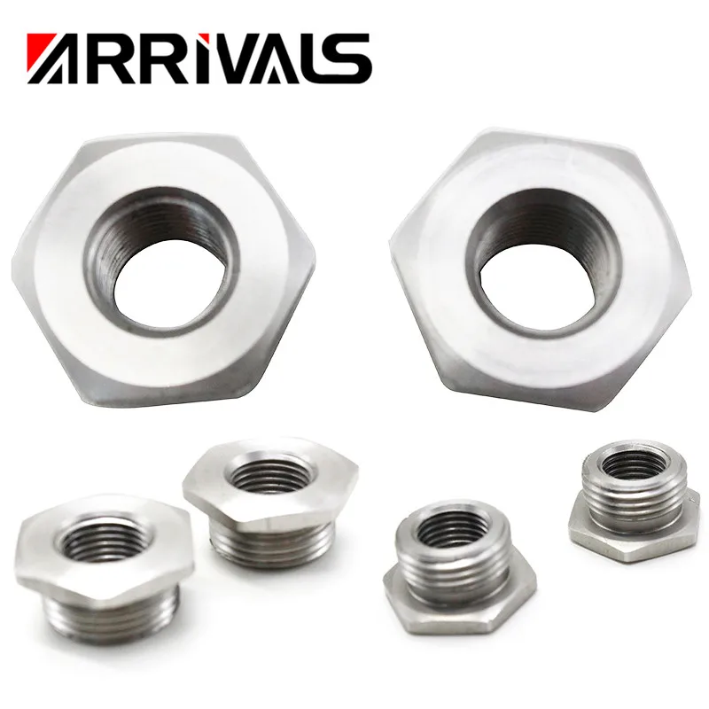 

For Harley FLSTF FATBOY Heritage Softai O2 Oxygen Sensor Port Plug Adapters Dual Threaded Adapter 18 - 12mm Exhaust Pipes Bungs