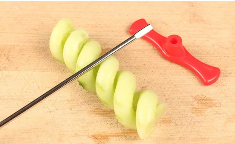 ステンレス鋼とプラスチック手動ローラースパイラルスライサー野菜カッターナイフ果物カービングツールキッチンアクセサリー Kitchen Accessories Fruit Carvingvegetable Spiralizer Aliexpress