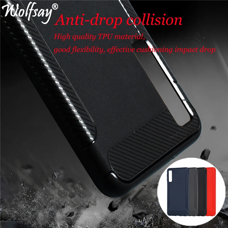 

Wolfsay Fiber Wing TPU Phone Cases For Samsung Galaxy A7 2018 Case Soft Silicon Back Cover for Samsung A7 2018 A750 Coque Bumper