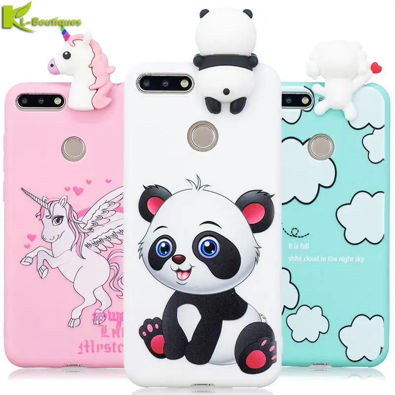

Honor 7A Pro Case on for Huawei Honor 7A Pro 5.7" Cover for Huawei Y6 2018 Fundas 3D Cute Silicone Dolls Toys Cartoon Soft Cases