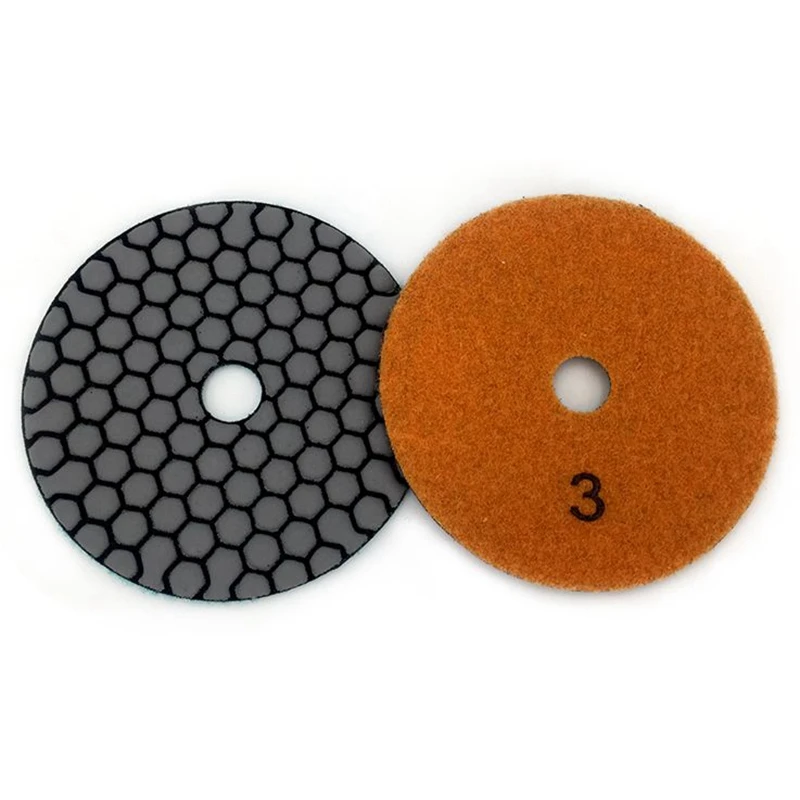 6 Pcs 100 Mm Dry Polishing Pad 4 Inch Sharp Type Diamond Polishing Pads For  Granite Marble Sanding