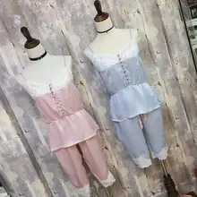 Шелковый кружевной женский пижамный комплект с бретельками, ночная рубашка+ шорты, комплект, женская пижама