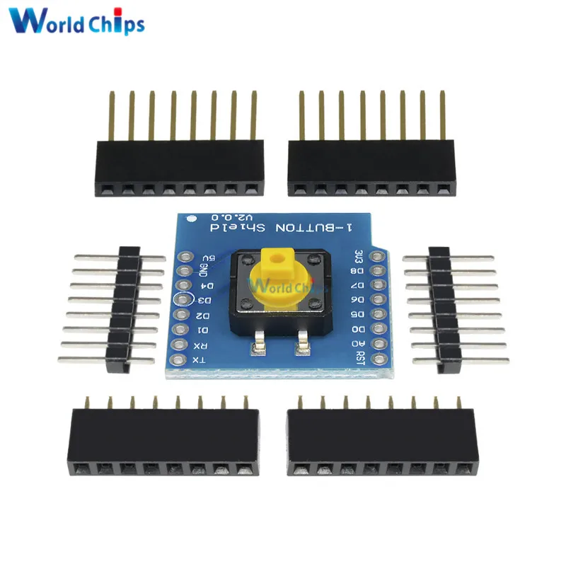 

One Button Shield For WeMos D1 Mini Button For D1 Mini Button Switch Module With Pins Standard