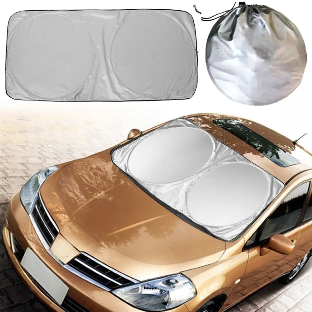 Jumbo Foldable Front Rear Car SUV Window Sun Shade Auto Visor Windshield Cover (1)