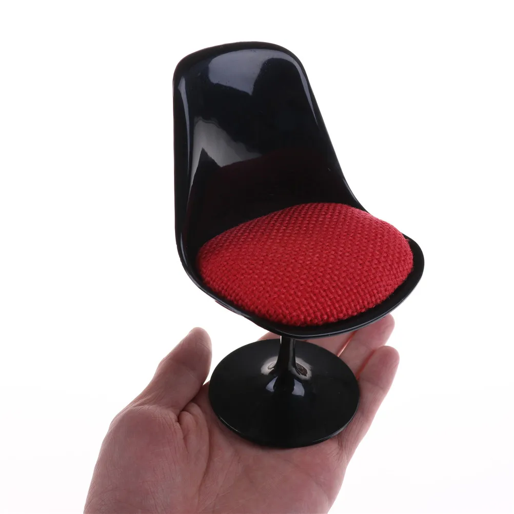 New Dolls Acce Classic 1:6 Scale Plastic Tulip Chair with Cushion Dollhouse Miniature Furniture Decor Toy for Doll House Kids New Dolls Acce Classic 1:6 Scale Plastic Tulip Chair with Cushion Dollhouse Miniature Furniture Decor Toy for Doll House Kids