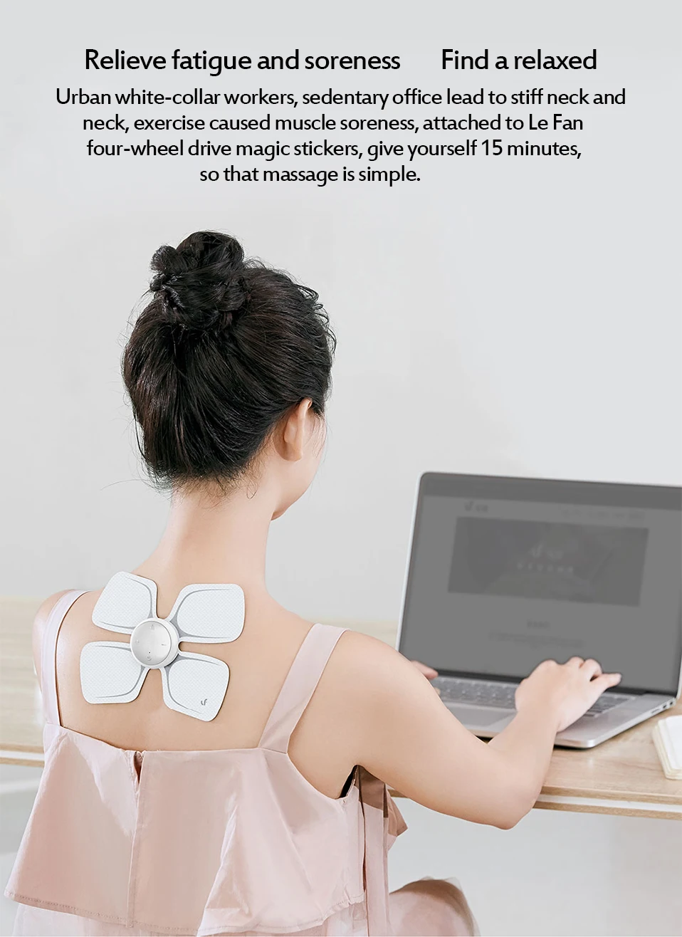 Xiaomi Mijia LF Массажная Волшебная наклейка с четырьмя колесами умный Электрический массажер для расслабления тела работа мышц с приложением Mijia