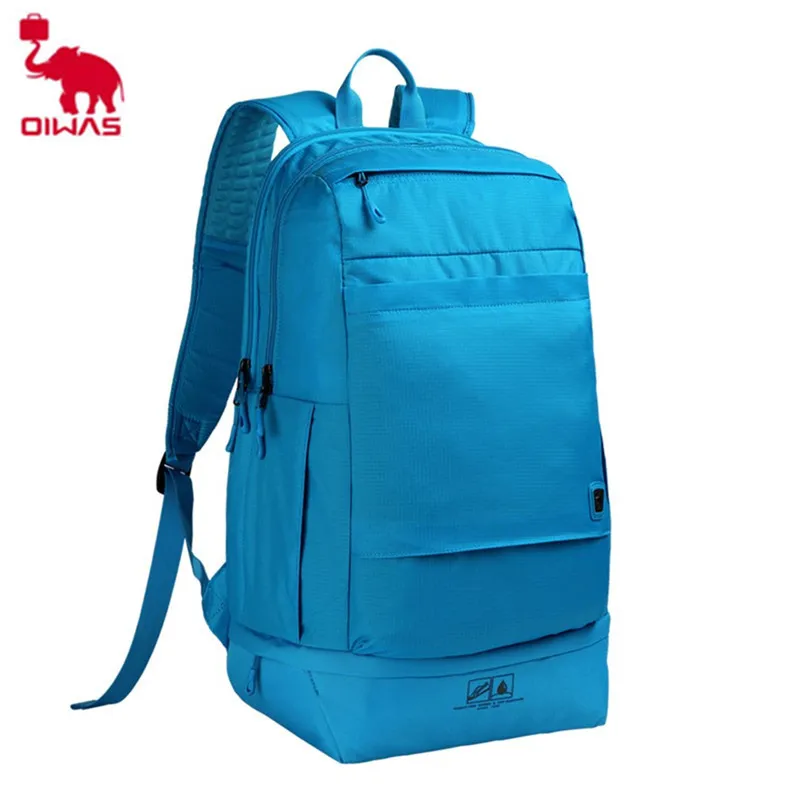 

Oiwas Brand Waterproof Blue School Travel Backpack Multifunction Casual Laptop Notebook Large Men Male Shoulder Bag