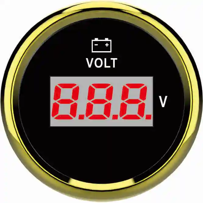 2" 52mm 12V Digital Red LED Volt Gauge Car Display Voltage Meter Auto