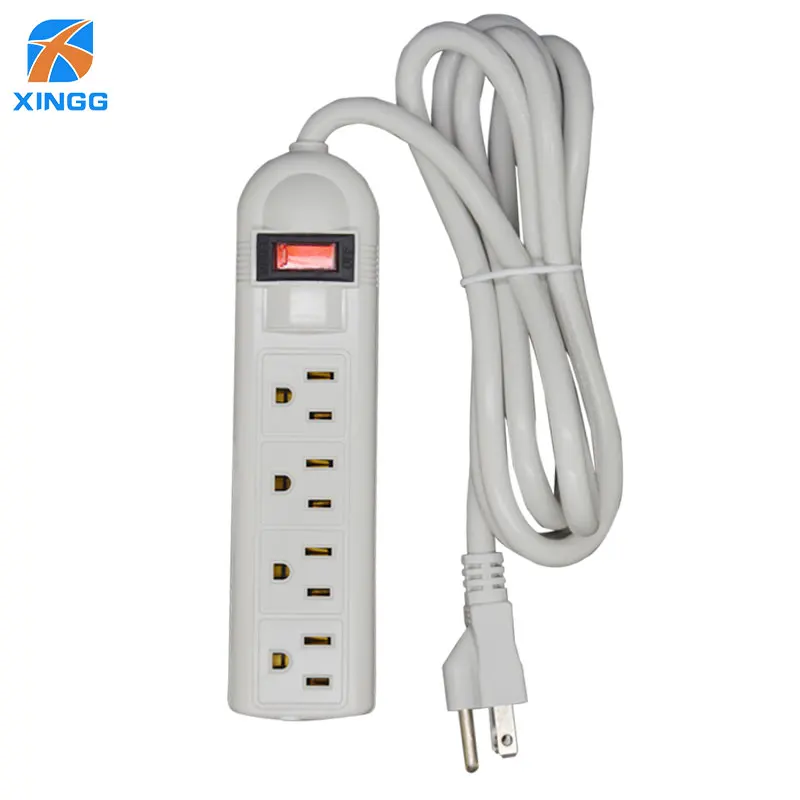 UL Certification US Plug 3 4 6 AC Hole Extension Cord 1.8M Power Strip Overload Protection 1875W 15A AC Outlets Extension Socket