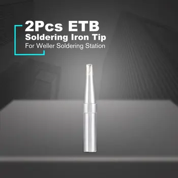 

2Pcs ET Soldering Iron Tips ETB Welding Tools ETS Soldering Tip for Weller WES50/WES51/WESD51 Soldering Station Rapid Heating