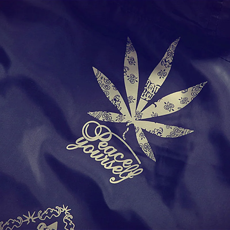 Мужская ветровка с капюшоном Weed тонкая Повседневная куртка кленовыми листочками