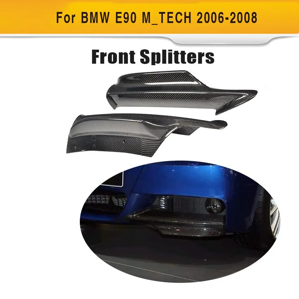 3 серии Carbon Fiber переднего бампера для губ Splitter для BMW E90 м спорт седан 4 двери 2005-2008 320i 323i 325i 328i 330i 335i