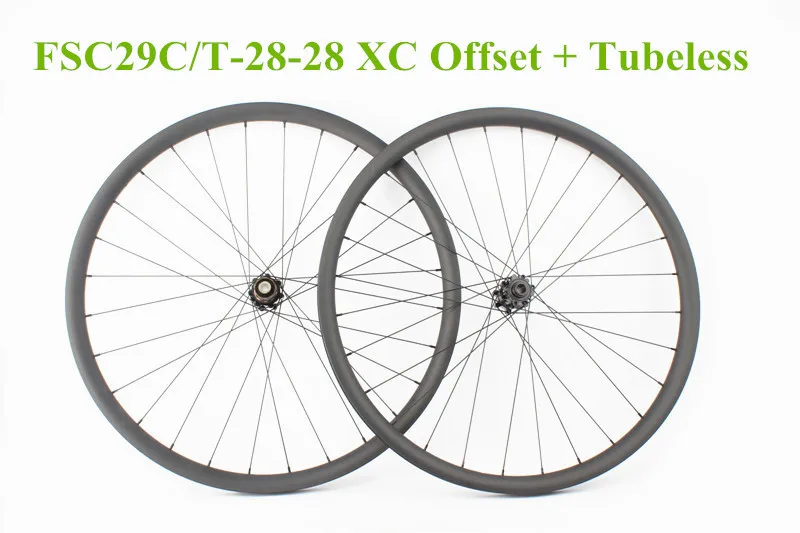 Flash Deal FS29C/T-28-28 Offset MTB carbon wheels 29er hookless MTB bike wheels 28W * 28D XC Asymmetric Farsports MTB rims + Bitex 401 hub 4