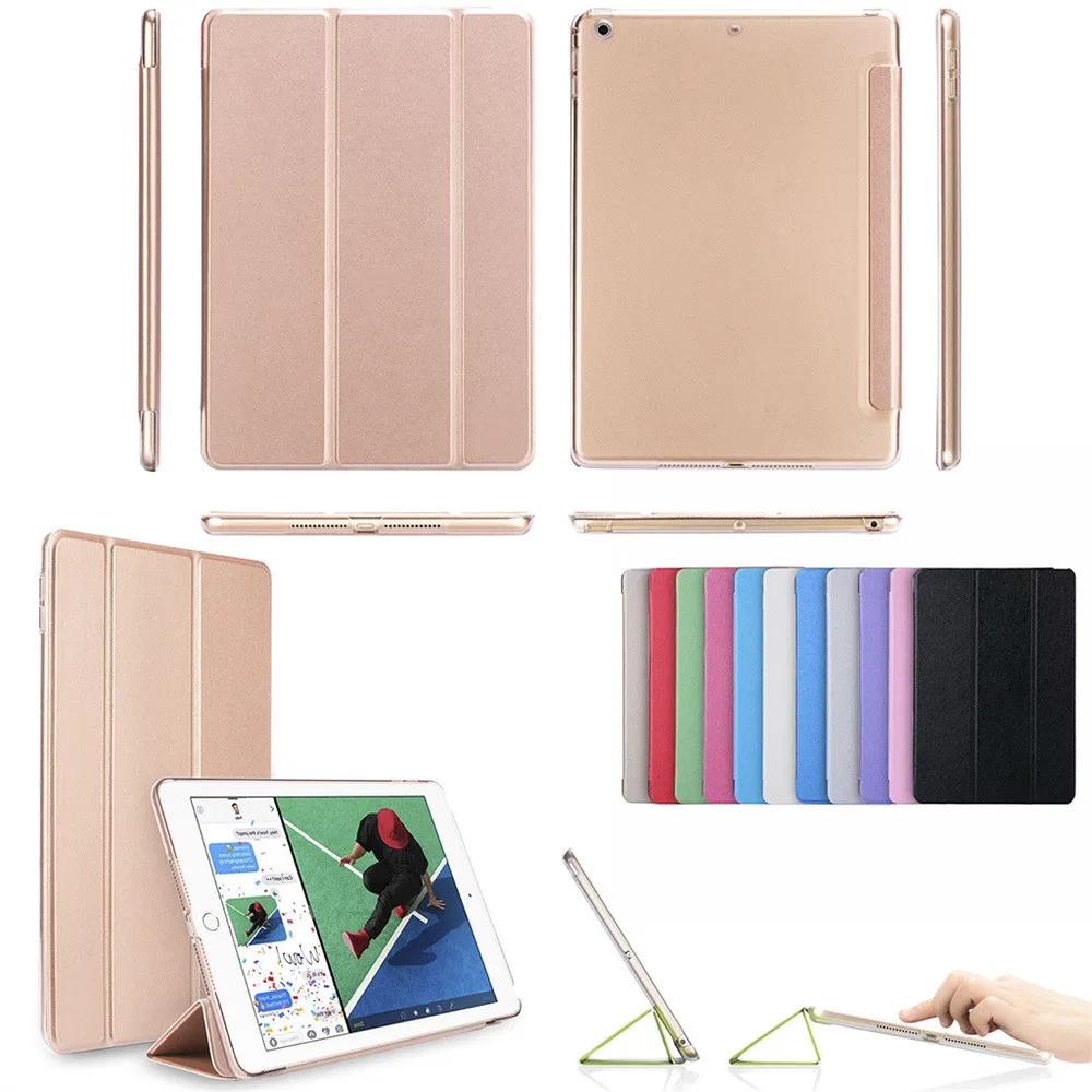 For iPad 6th Generation 2018 9.7 Slim Magnetic Leather Smart Cover Case For Apple Pu Leather Smart Cover Case For Ipad Pro 10.5