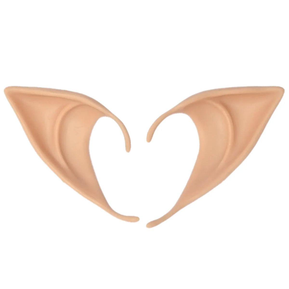 

1 Pair PVC Fairy Pixie Fake Elf Ears Halloween Mask New Party Mask Scary Halloween Decoration Soft Pointed Prosthetic Ears
