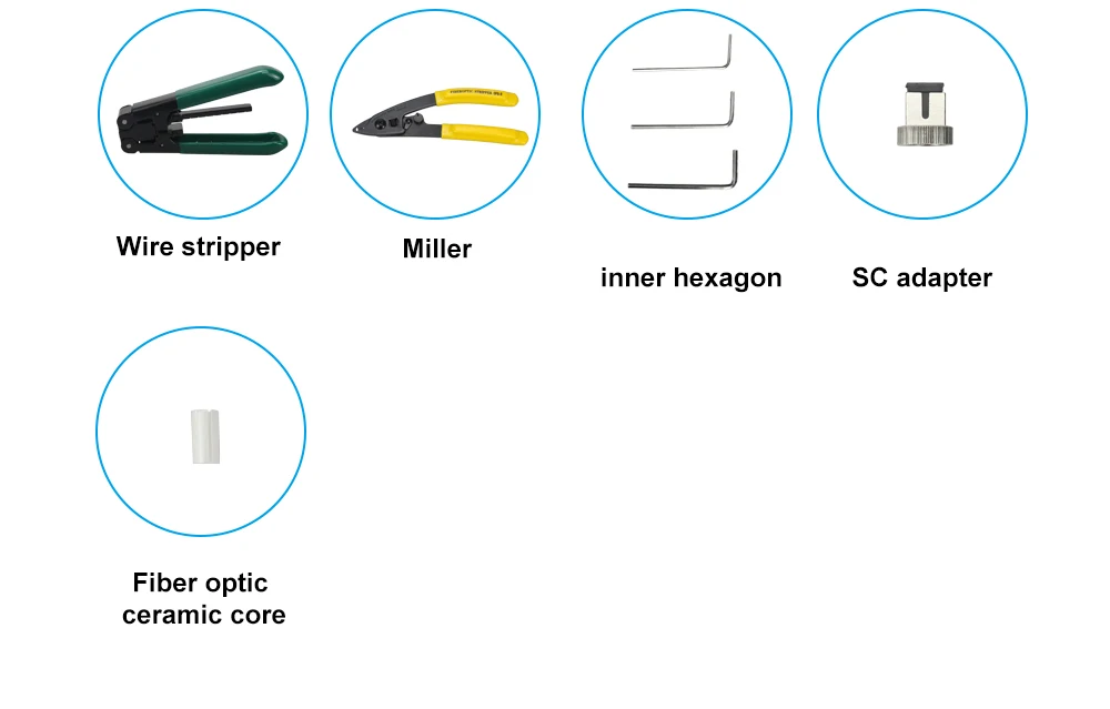 Волоконно-оптические FTTH Tool Kit с волоконно Кливер FC6S оптический Мощность метр 5 км Визуальный дефектоскоп 5 МВт для зачистки проводов Миллер