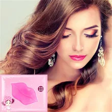 1 шт. красота супер губ Плюшка Розовый Кристалл Коллаген для губ маска патчи для пилинга губ