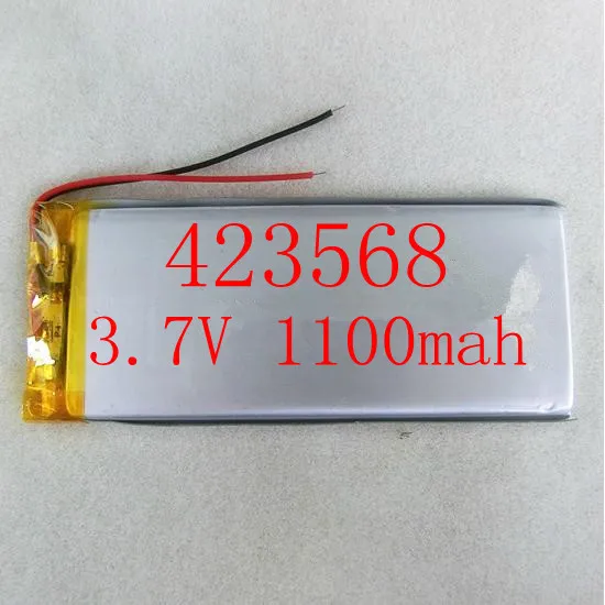 

Size 423568 3.7V 1100mah Lithium polymer Battery with Protection Board For MP3 MP4 MP5 GSP PSP Digital Products Free Shipping