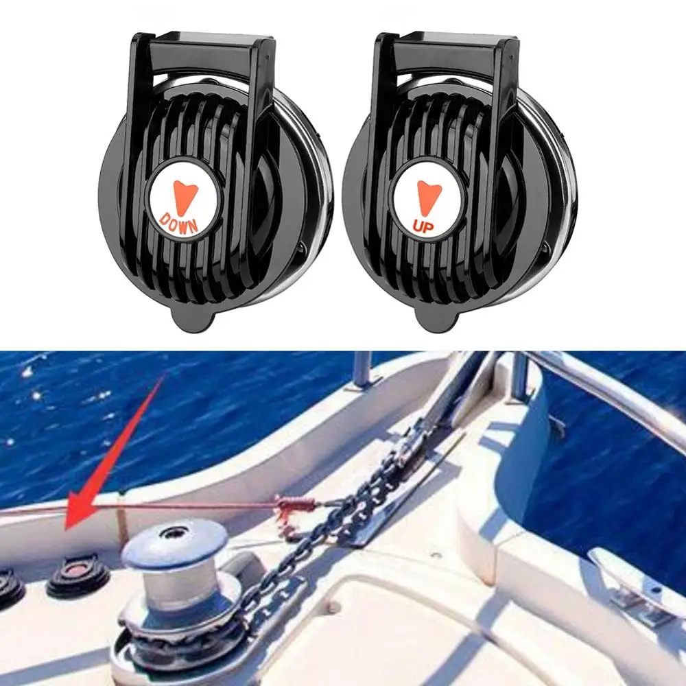 

1 Pair anchor winch Contains 1 up and 1 down for Boat Marine Windlass Foot Switch 12V or 24V Black ABS Approx 3 inch Accessories