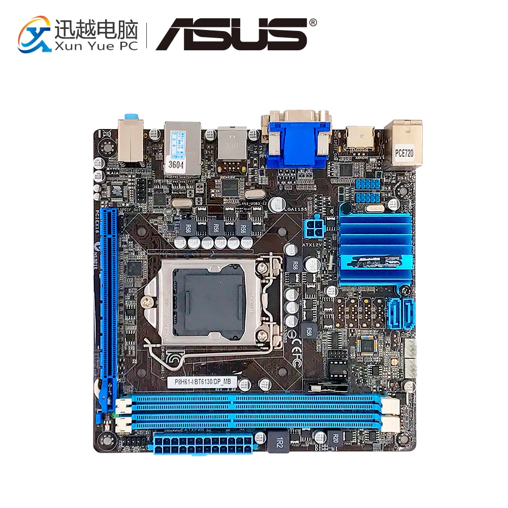 

Asus P8H61-I/CP3130/DP_MB Desktop Motherboard H61 Socket LGA 1155 i3 i5 i7 DDR3 16G SATA3 Mini-ITX