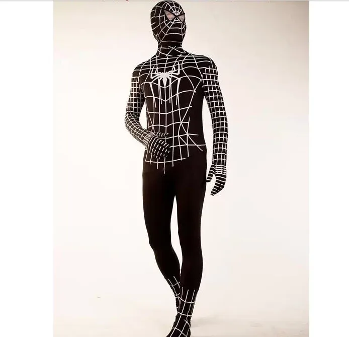 DB23728 Black spiderman costume-9