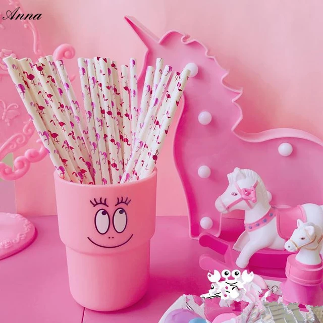 10PCS 3D Pink Flamingo Straws Summer pool Jungle Paper Drinking Straw  Birthday Wedding Party Decorations Adult Flamingo Straws - AliExpress