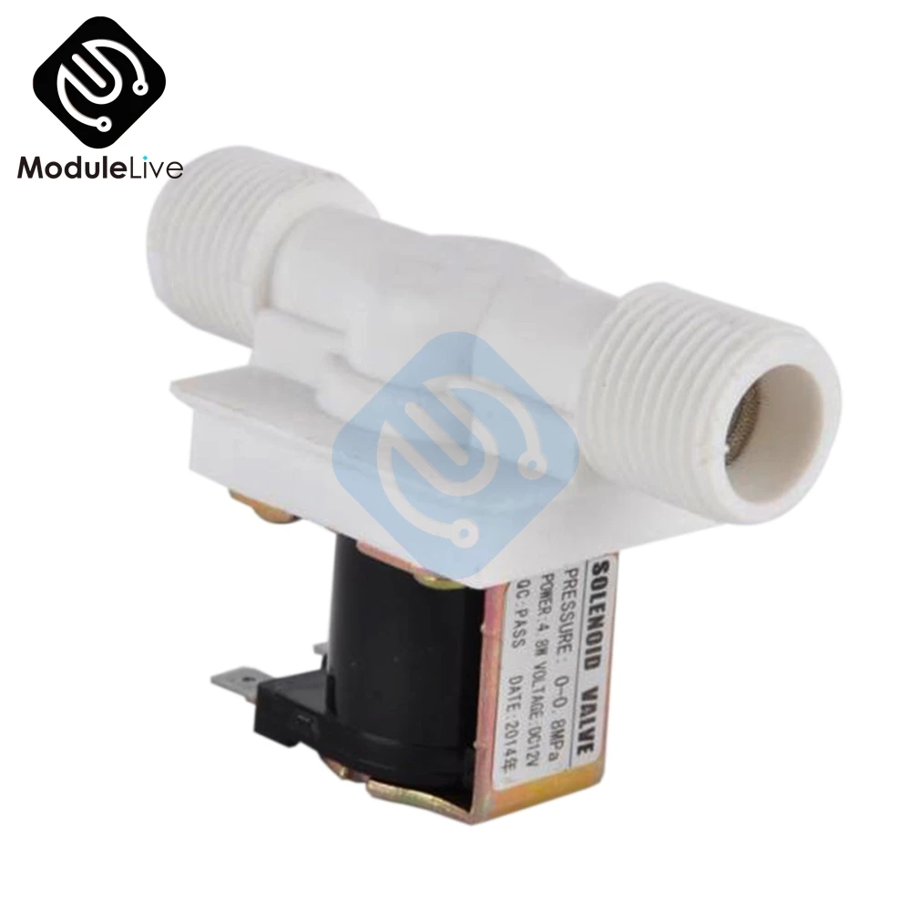 

DC12V 1/2" N/C Magnetic Electric Solenoid Valve Switch Water Air Inlet Flow Switch
