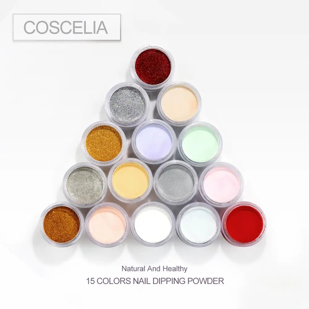 

15 Colors Dip Powder Set Nail Glitter Nail Polish Holographic Manicure 10g Dry Pigment Dipping Powder For Nails Art