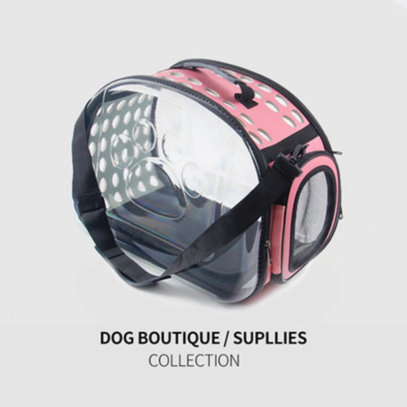 

Pet supplies new transparent bag large dog cage breathable fashion convenient bag cat backpack out bag