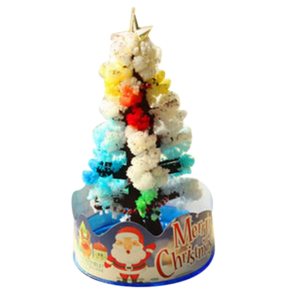 

2PCS 2019 10Hx6Wcm Visual Multicolor Mystic Christmas Trees Magic Growing Paper Tree Japan Educational Kids Toys For Children