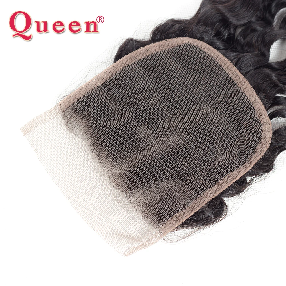 Queen hair товары Малайзии Воды Волна 3/4 расслоения с закрытием кружева натуральные волосы Связки с закрытием Реми плетение волос