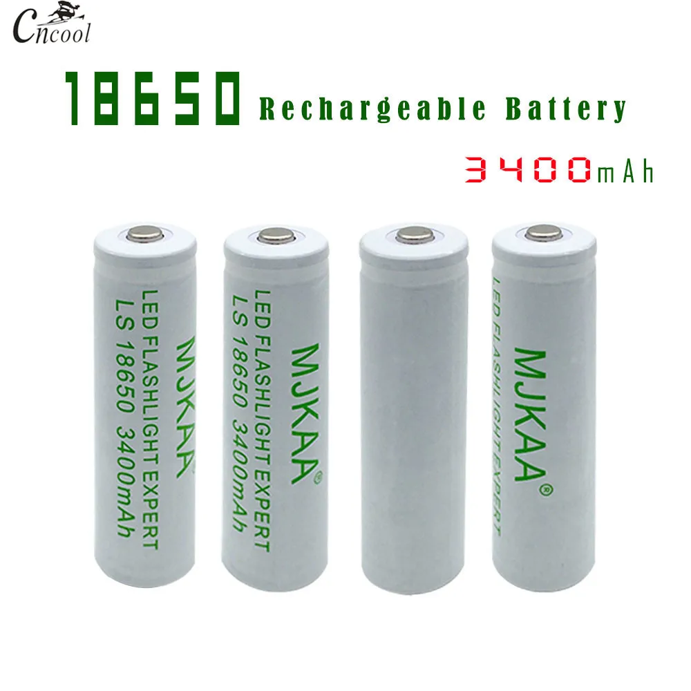 4 шт 18650 аккумуляторная батарея 3400 mah (не AA/AAA батарея) 3 7 v Mah литий ионная головка