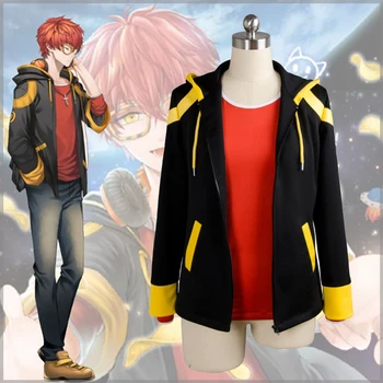 

Hot Anime Mystic Messenger 707 Saeyoung/Luciel Choi 7 Cosplay Costume Halloween Carnival Uniforms Jacket+ Shirt Custom Made